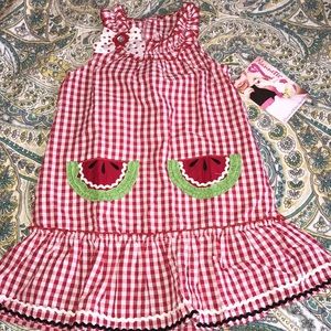 Sz 6 NWT girls gingham dress, adorable!